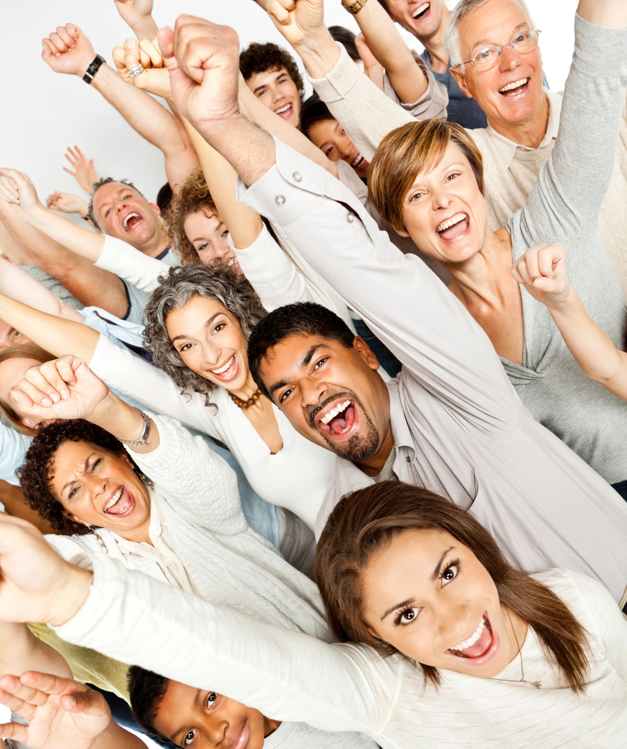 Happy, organized people enjoying intentional living