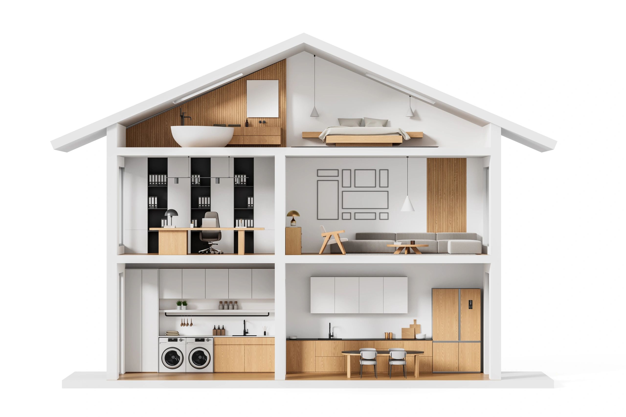 open kitchen shelves with jars